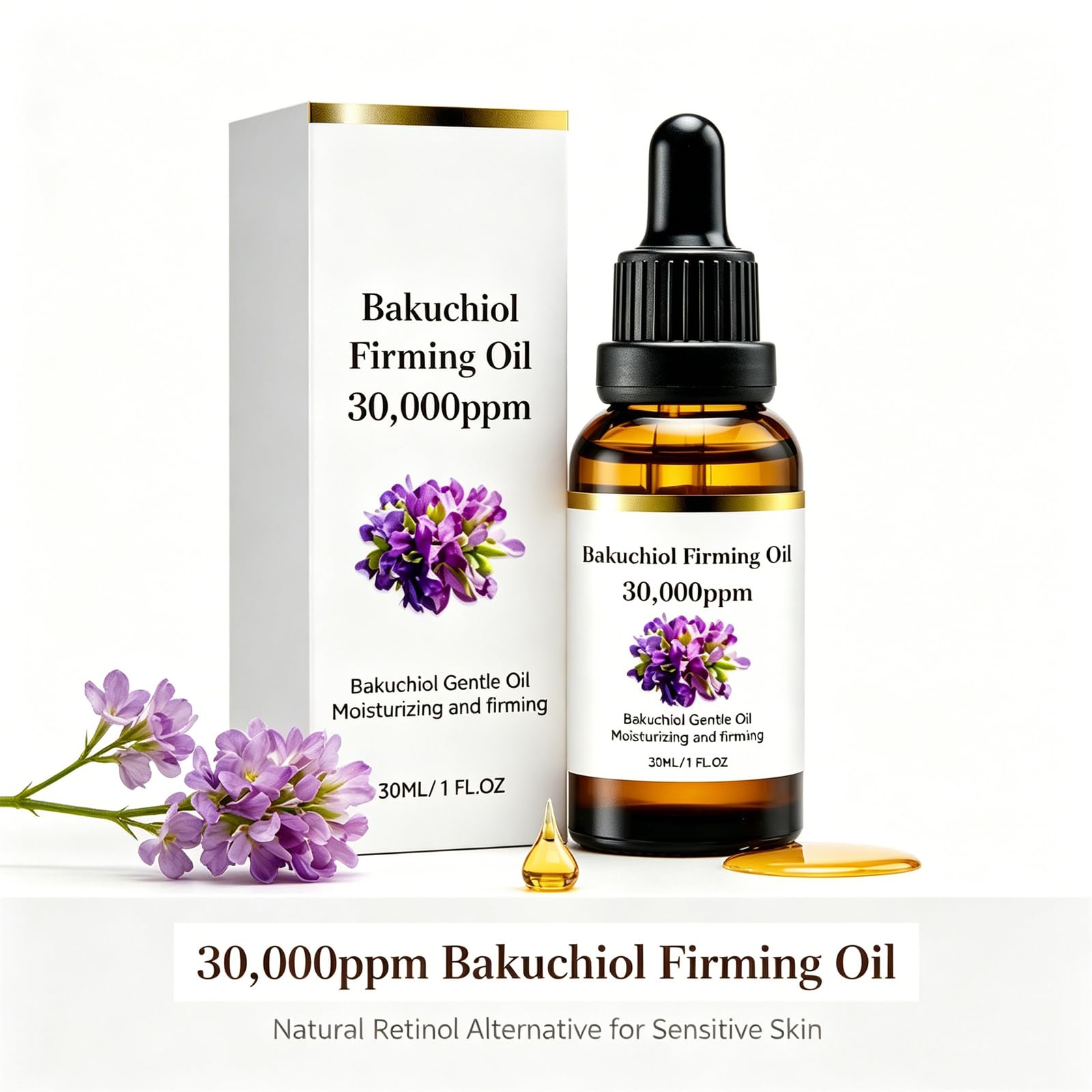Bakuchiol Retinol Alternative - Olio Rassodante al Bakuchiol, Alternativa ad